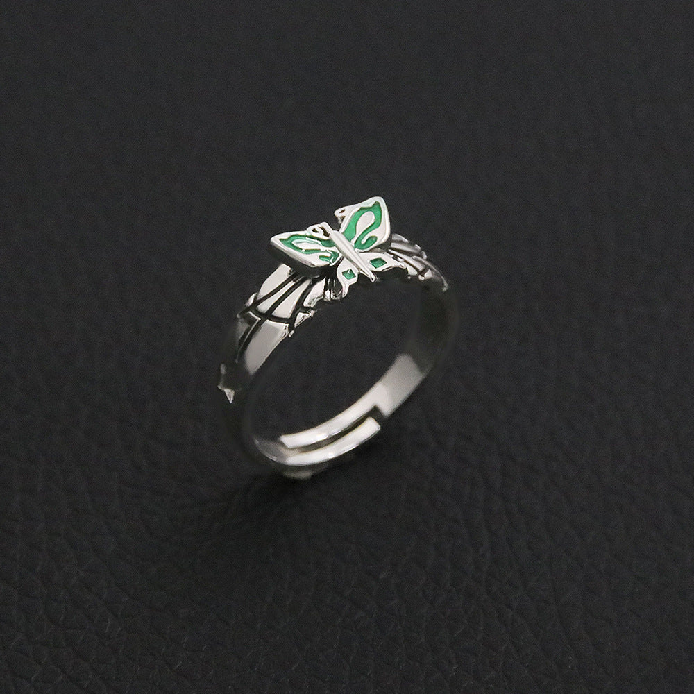 Jojo Bizarre Adventure Stone Sea and Sky Strip Xu Lun Butterfly Ring COS Ring Jewelry