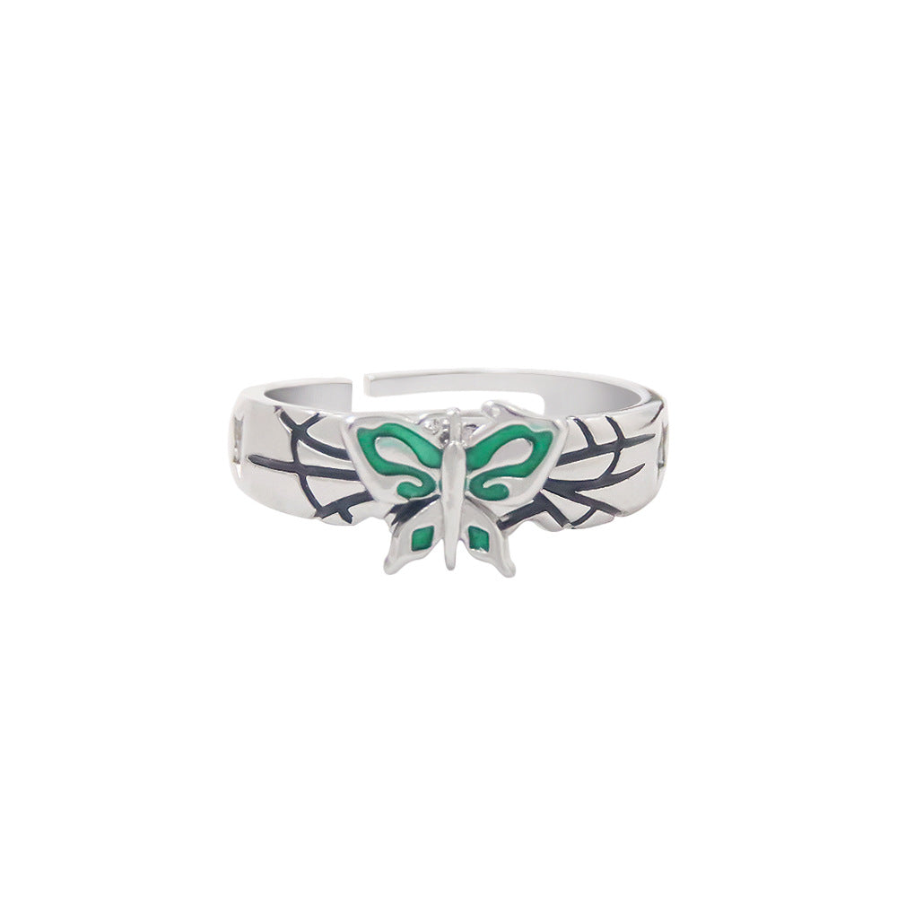 Jojo Bizarre Adventure Stone Sea and Sky Strip Xu Lun Butterfly Ring COS Ring Jewelry